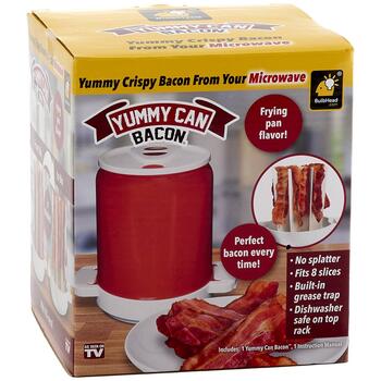 As Seen On TV Yummy Can Microwave Bacon Cooker