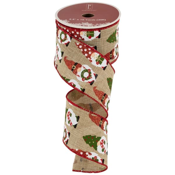 Northlight Seasonal 30ft. Gnome Burlap Christmas Ribbon