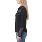 Womens NY Collection Long Sleeve Rhinestone Mesh Blouse - image 3