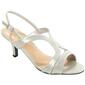 Womens Easy Street Silver Glitter Patent Slingback Sandals - image 1