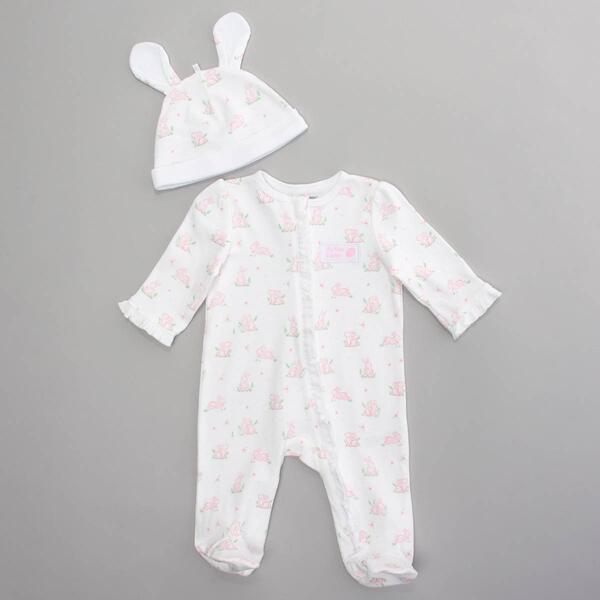 Baby Girl &#40;NB-9M&#41; Little Me&#40;R&#41; 1st Easter Bunny Sleeper with Hat - image 