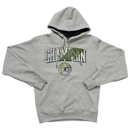 Mens Champion Power Blend Athletic Graphic Hoodie - Grey/Green