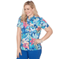 Petite Alfred Dunner The Royal Treatment Floral Button Blouse - image 3