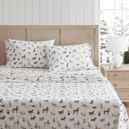 Martha Stewart Holiday Pups Sheet Set