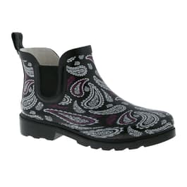 Womens Laila Rowe Jodphur Paisley Ankle Rain Boots