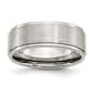 Mens Gentlemen's Classics&#40;tm&#41; 8mm Polished Silver & Ridged Edge Band - image 1