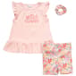 Toddler Girl Rene Rofe(R) 3pc. Wild Flower Top & Bike Shorts Set - image 1