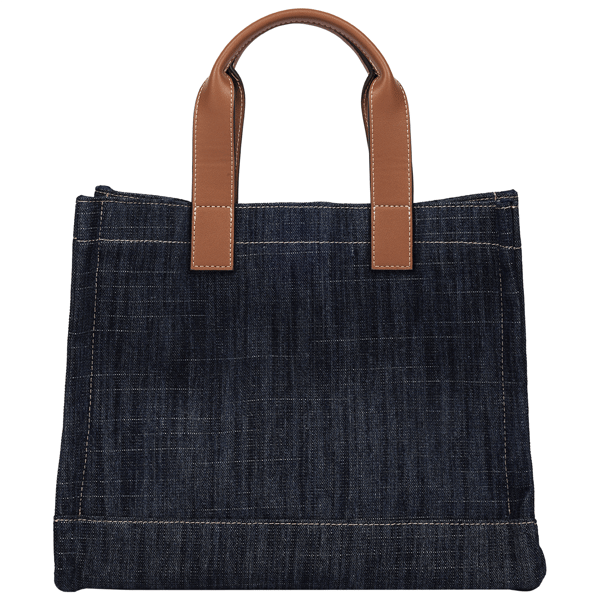 True Religion Medium Logo Denim Tote With Tote Dangle Charm