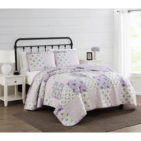 Cannon Elissa Patchwork Floral Quilt Set - image 