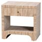 bali & pari Julia Bohemian Woven Natural Grasscloth Nightstand - image 1