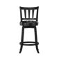 HH2 Home Presque Isle Black Wood Counter Height Swivel Stool - image 3