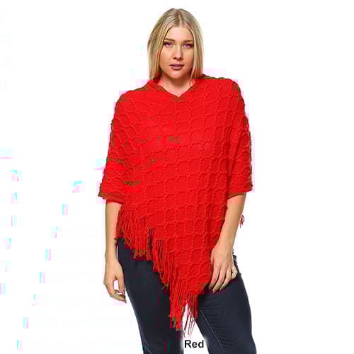 Plus Size White Mark Frostine Poncho Sweater