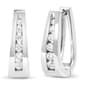 Haus of Brilliance 14kt. White Gold 1/4ctw. Diamond Hoop Earrings - image 2