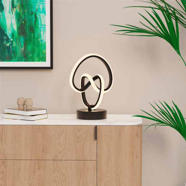 Infibrite 11in. Abstract Art LED Table Lamp
