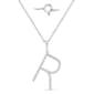 Nova Star(R) Sterling Silver Lab Grown Diamond Initial R Pendant - image 1