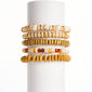 Ashley Cooper(tm) 5pc. Gold Plated Beaded Stretch Bracelet Set - image 1
