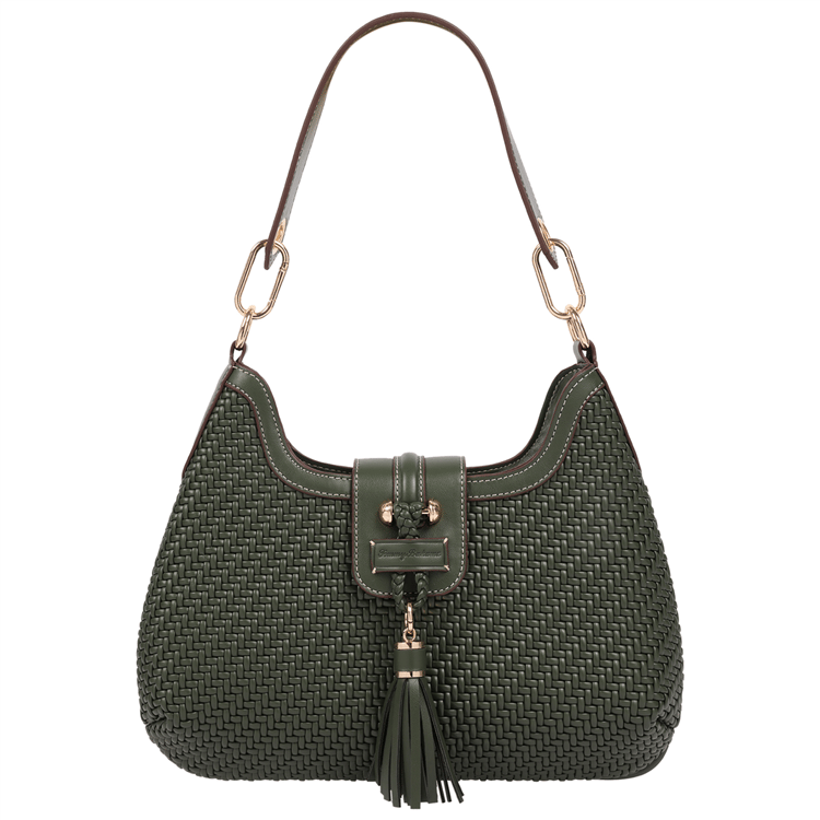 Tommy Bahama Tassel Tab Woven Hobo Shoulder Bag