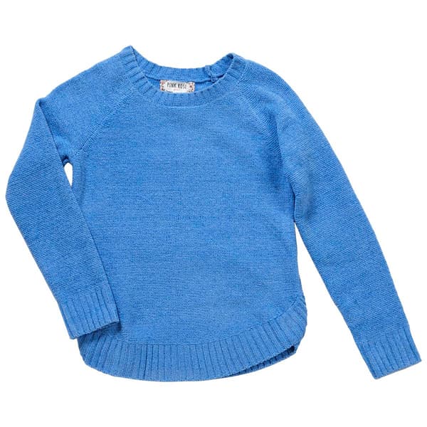 Girls &#40;7-14&#41; Pink Rose Solid Matte Chenille Sweater - image 