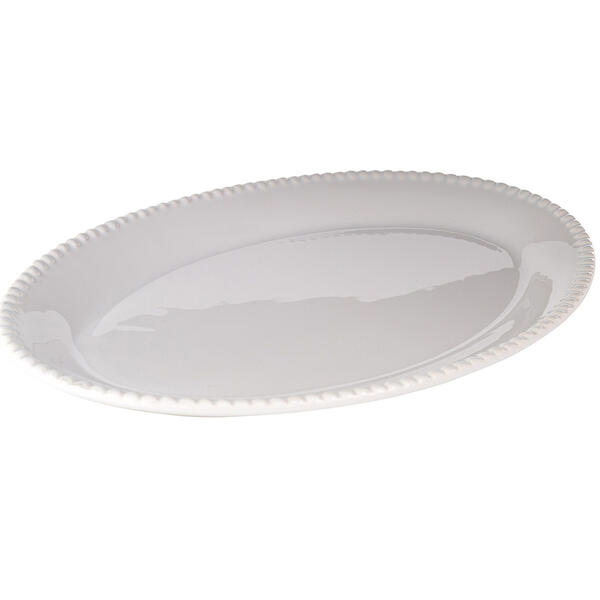 Home Essentials Beaded Rim Oval Platter - image 