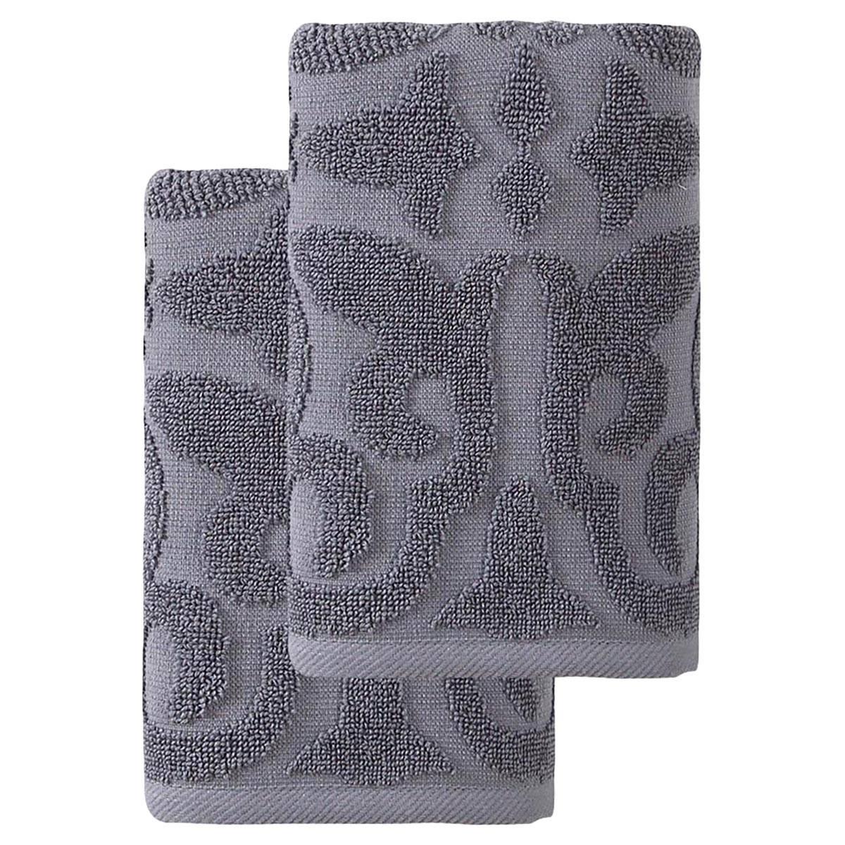 Ozan Premium Home Turkish Cotton Patchouli Hand Towels - Set of 2