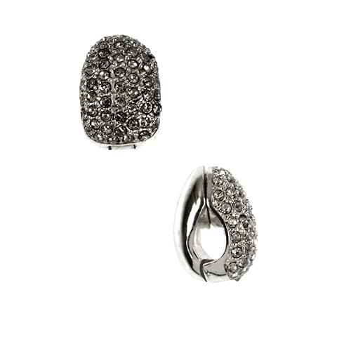 Anne Klein Crystal Clip On Stud Earrings