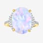 Gemstone Classics(tm) Lab Grown Opal & Sapphire Cocktail Ring - image 1