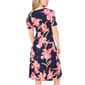 Petite MSK Elbow Sleeve V Neck Twist Front Midi Dress - image 2