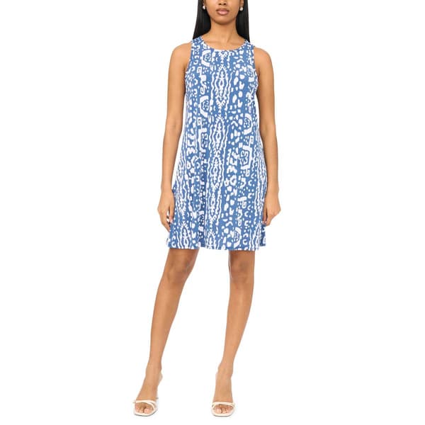 Womens MSK Sleeveless Abstract Shift Dress