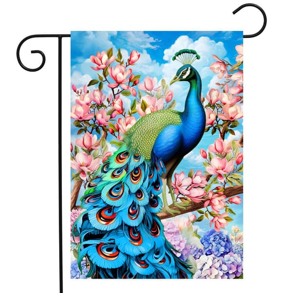 Briarwood Lane Fancy Peacock Garden Flag - image 