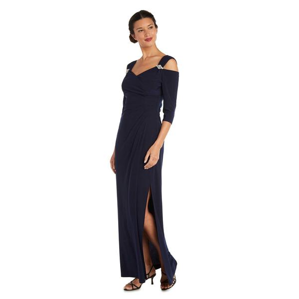 Petites R&M Richards Cold Shoulder Ity Gown - image 