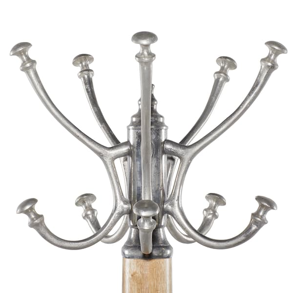 9th & Pike&#174; Silver Mango Wood Traditional Coat Rack