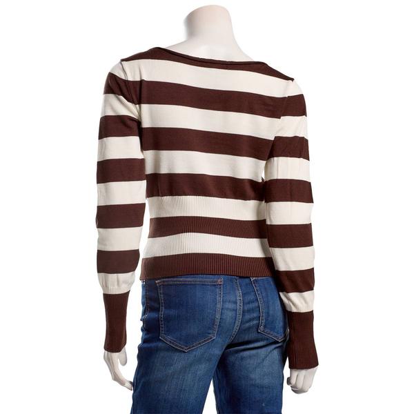 Juniors Madden Girl Boat Neck Stripe High Rib Sweater