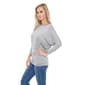 Womens White Mark Banded Dolman Center Marled Top - image 3