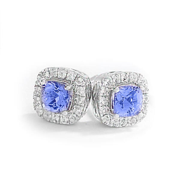 Precious Elegance&#40;tm&#41; Tanzanite & Topaz Sterling Silver Earrings - image 