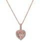 Rose Gold Plated Morganite Heart Pendant - image 1