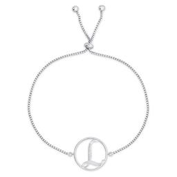 Accents by Gianni Argento Diamond Plated Initial L Adj. Bracelet