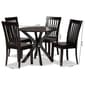 Baxton Studio Zora Dark Brown Wood 5pc. Dining Set - image 9