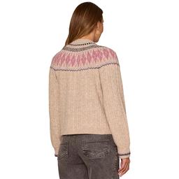 Womens Democracy Long Sleeve Fair Isle Open Front Cardigan