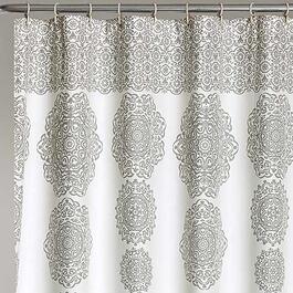 Lush Décor® Stripe Medallion Shower Curtain
