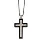 Mens Gentlemen's Classics&#40;tm&#41; Hammered Black IP Cross Necklace - image 1