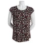 Plus Size Preswick & Moore Cap Sleeve Autumn Floral Tee - image 1