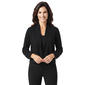 Womens Kasper Long Sleeve Solid Kissing Front Cardigan - image 1
