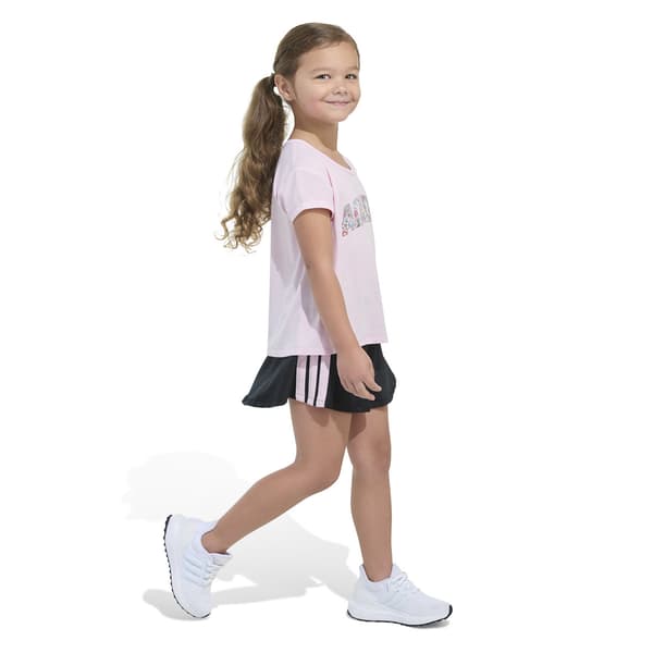 Girls (4-6x) adidas® Doodle Logo Tee & Flounce Skort Set