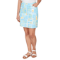 Petite Hearts of Palm Aqua Fresh Tropical Geometric Skort - image 3