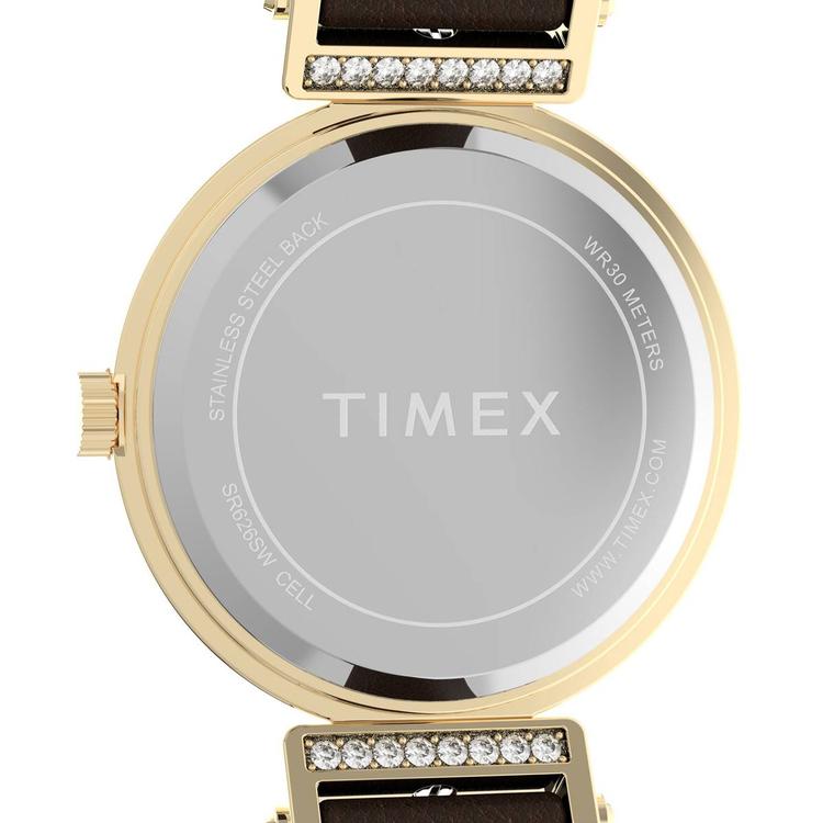 Womens Timex® Gold-Tone Black to Brown Strap Watch - TW2W96400JT