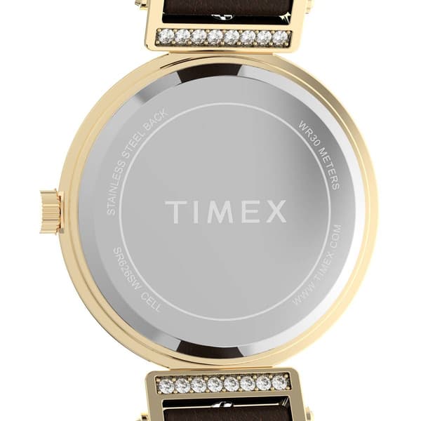 Womens Timex&#174; Gold-Tone Black to Brown Strap Watch - TW2W96400JT