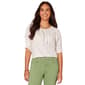 Womens Democracy Ruched Sleeve Back Keyhole Blouse - image 1