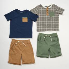 Toddler Boy Little Lad&#40;R&#41; 4pc. Checkered Mix & Match Shorts Set