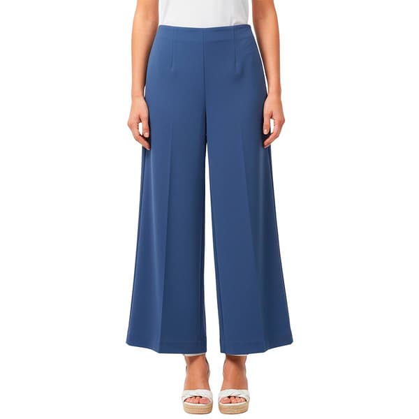 Womens AK Anne Klein Pull On Seam Wide Leg Crop Dress Pants - image 