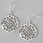 Design Collection Silver Fishhook Round Earrings - image 1
